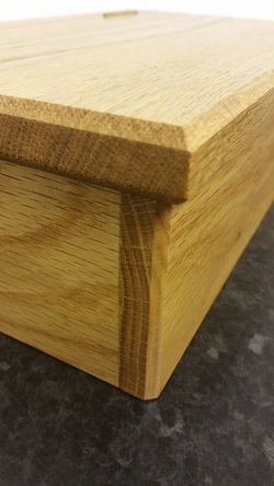 Keepsake box, made from oak.